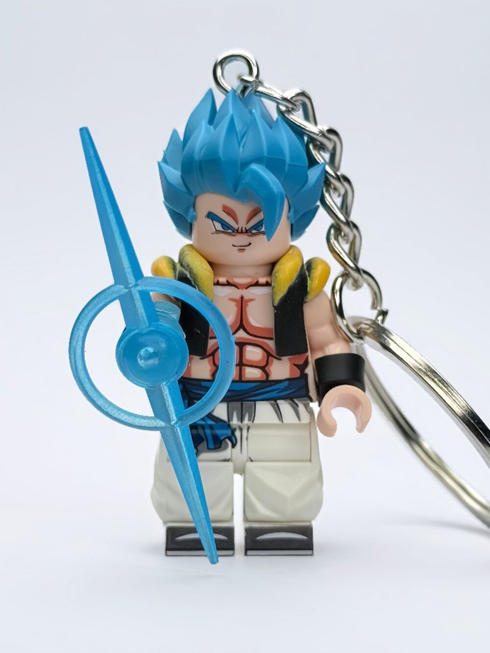 Dragon Ball Son Goku Super Saiyan 4 Custom Minifigure Keychain